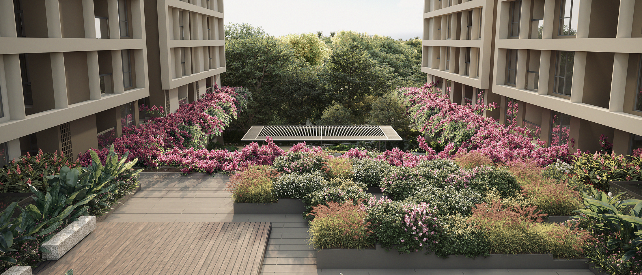 Amaya architecture rising beside the reserve forest