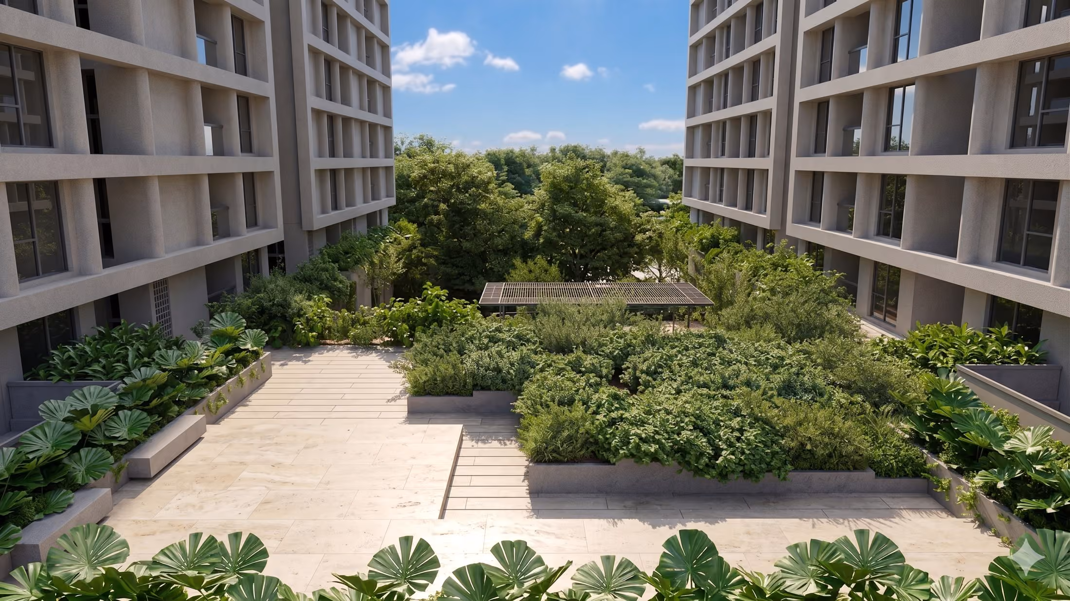 The central garden courtyard at Amaya