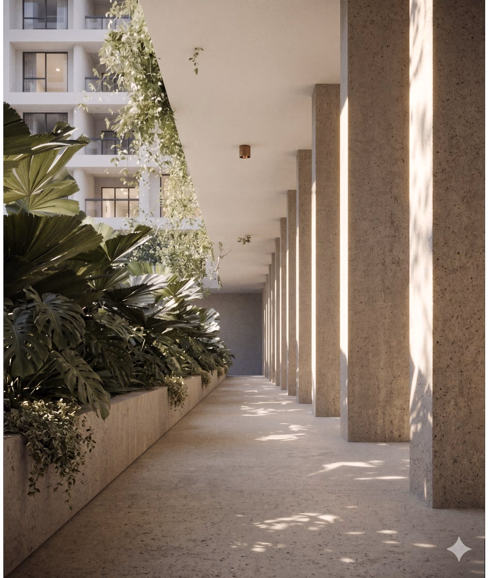 Colonnade detail at Amaya